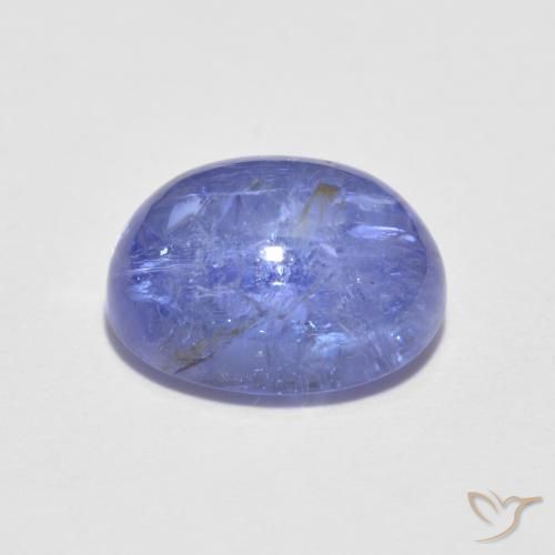 Tanzanita Azul violeta intenso natural de 1.96 ct, Ovalada, Transparente
