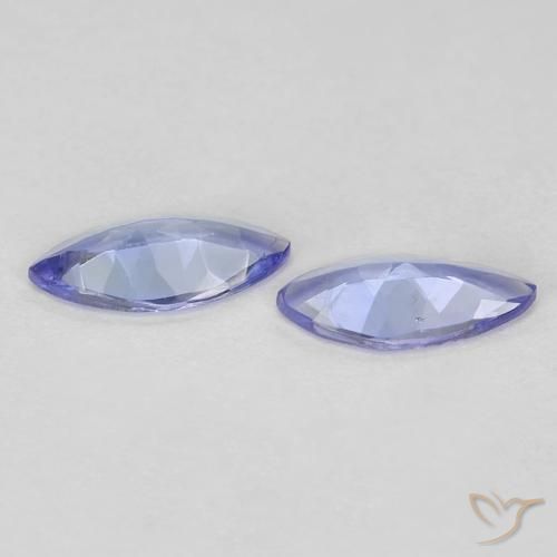 Gemas de Tanzanita Azul violeta intenso natural de 0.57 ct, Marquesa, VVS-VS