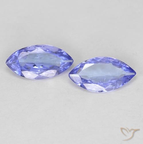 Gemas de Tanzanita Azul violeta natural de 0.65 ct, Marquesa, VVS-VS