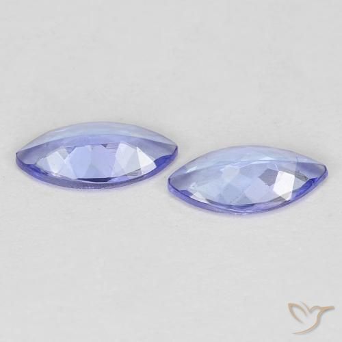 Gemas de Tanzanita Azul violeta natural de 0.65 ct, Marquesa, VVS-VS