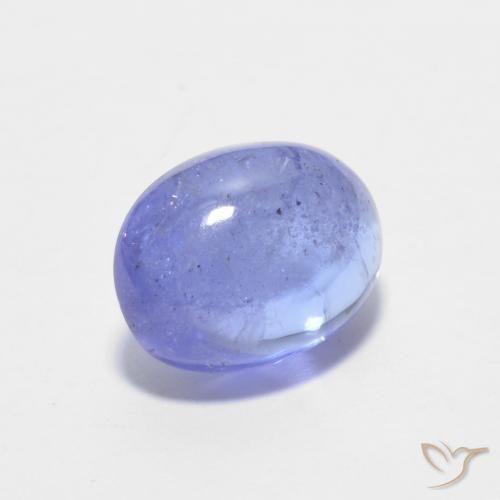 Tanzanita Azul violeta intenso natural de 1.72 ct, Ovalada, Transparente