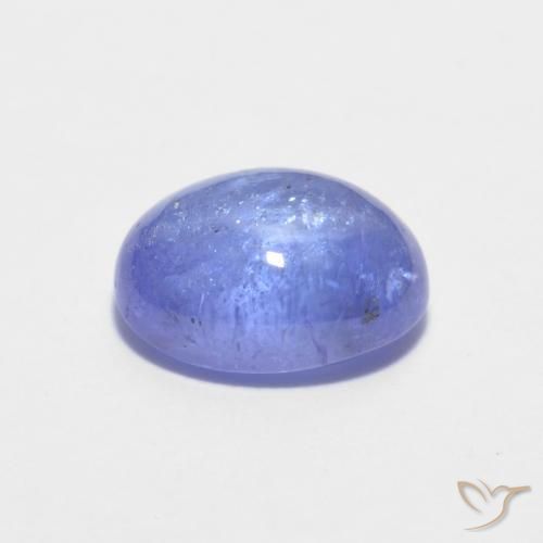 Tanzanita Azul violeta intenso natural de 1.72 ct, Ovalada, Transparente