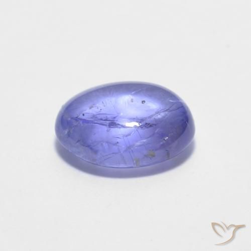 Tanzanita Azul violeta intenso natural de 1.50 ct, Ovalada, Transparente