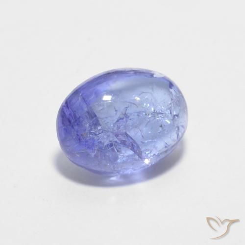 Tanzanita Azul violeta intenso natural de 1.51 ct, Ovalada, Transparente