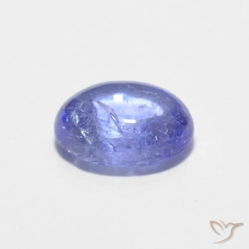 Tanzanita Azul violeta intenso natural de 1.51 ct, Ovalada, Transparente