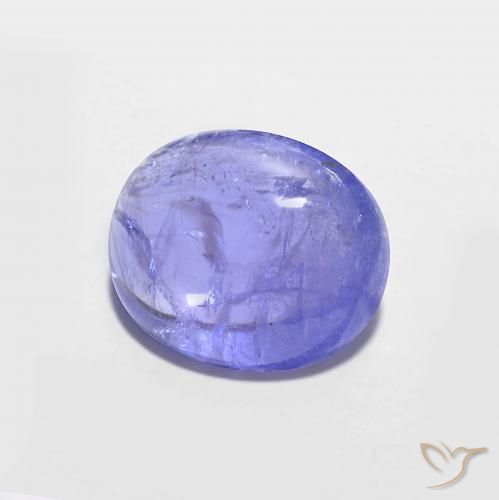 Tanzanita Azul violeta intenso natural de 3.01 ct, Ovalada, Transparente