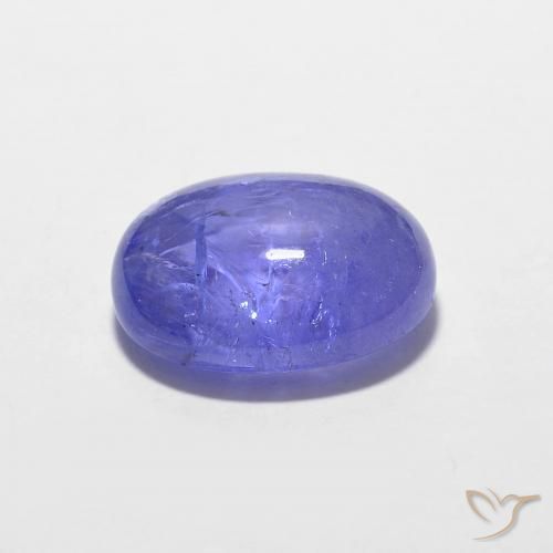 Tanzanita Azul violeta intenso natural de 3.01 ct, Ovalada, Transparente