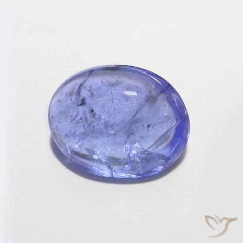 Tanzanita Azul violeta intenso natural de 2.69 ct, Ovalada, Transparente
