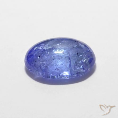 Tanzanita Azul violeta intenso natural de 2.69 ct, Ovalada, Transparente