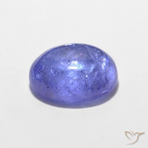 Tanzanita Azul violeta intenso natural de 3.42 ct, Ovalada, Transparente