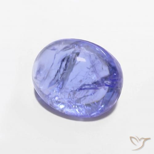 Tanzanita Azul violeta intenso natural de 3.54 ct, Ovalada, Transparente