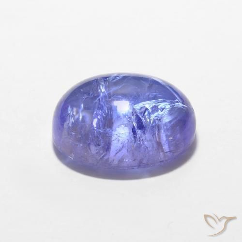 Tanzanita Azul violeta intenso natural de 3.54 ct, Ovalada, Transparente
