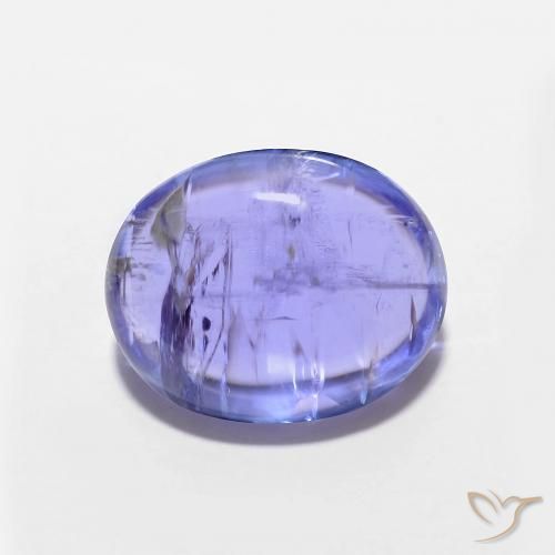 3.38ct Natural Azul violeta intenso tanzanita, Ovalada, Transparente