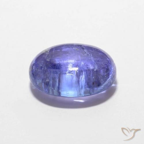 Tanzanita Azul violeta intenso natural de 3.38 ct, Ovalada, Transparente