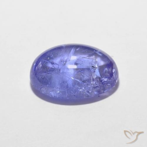 Tanzanita Azul violeta intenso natural de 2.99 ct, Ovalada, Transparente
