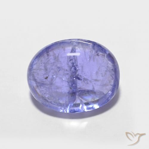 Tanzanita Azul violeta intenso natural de 3.77 ct, Ovalada, Opaco