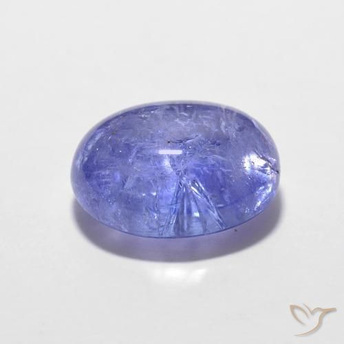 Tanzanita Azul violeta intenso natural de 3.77 ct, Ovalada, Opaco