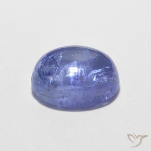 Tanzanita Azul violeta intenso natural de 1.86 ct, Ovalada, Transparente