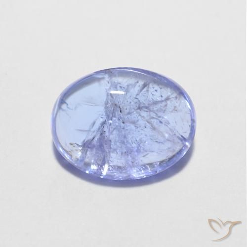 1.56ct Natural Azul violeta intenso tanzanita, Ovalada, Transparente