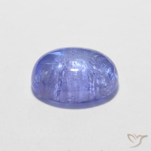 Tanzanita Azul violeta intenso natural de 1.56 ct, Ovalada, Transparente