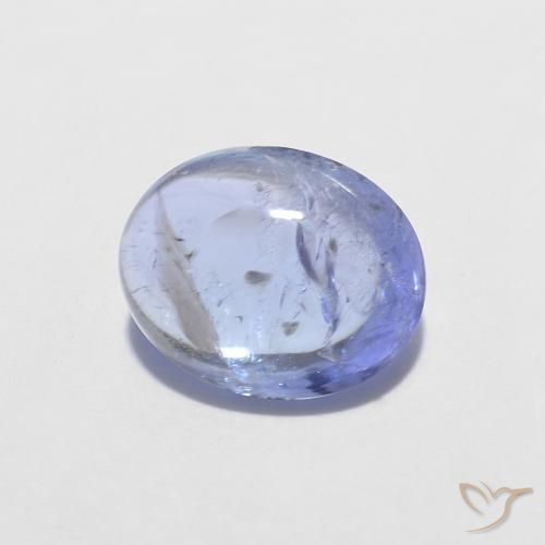 Tanzanita Azul violeta intenso natural de 1.37 ct, Ovalada, Transparente