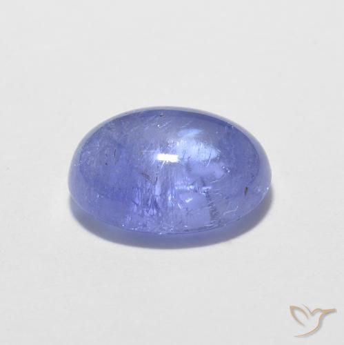 Tanzanita Azul violeta intenso natural de 1.64 ct, Ovalada, Transparente