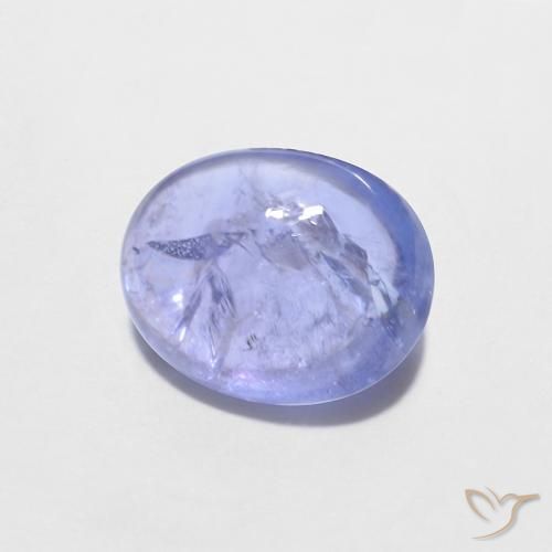 Tanzanita Azul violeta intenso natural de 1.58 ct, Ovalada, Transparente