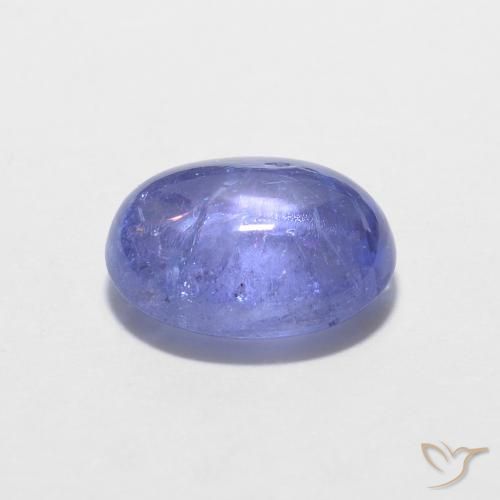 Tanzanita Azul violeta intenso natural de 1.58 ct, Ovalada, Transparente