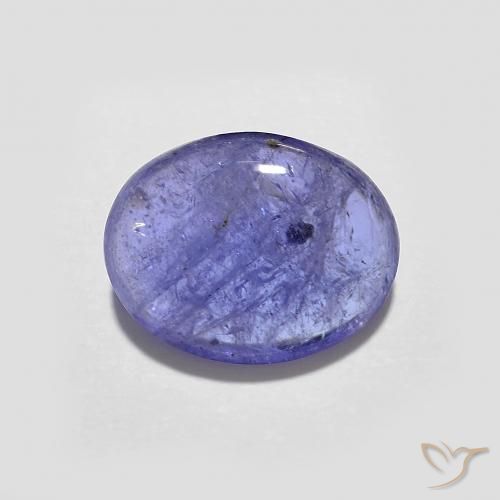 2.10ct Natural Azul violeta intenso tanzanita, Ovalada, Transparente