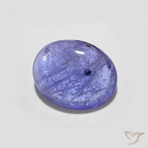 Tanzanita Azul violeta intenso natural de 2.10 ct, Ovalada, Transparente