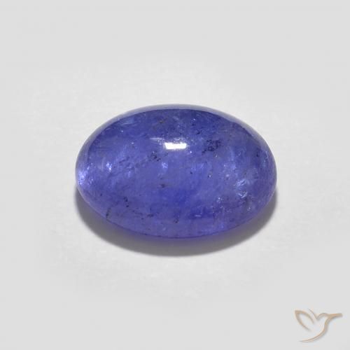 Tanzanita Azul violeta intenso natural de 2.10 ct, Ovalada, Transparente