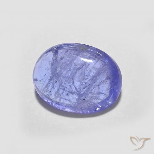 Tanzanita Azul violeta intenso natural de 2.12 ct, Ovalada, Transparente