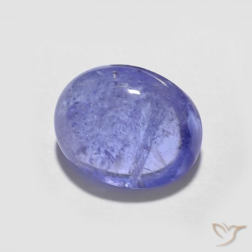 Tanzanita Azul violeta intenso natural de 2.61 ct, Ovalada, Transparente