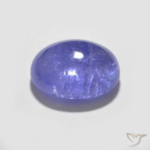 Tanzanita Azul violeta intenso natural de 2.61 ct, Ovalada, Transparente