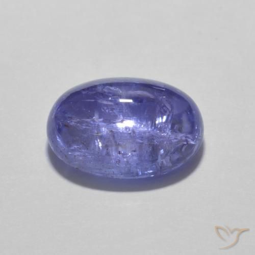 Tanzanita Azul violeta intenso natural de 3.33 ct, Ovalada, Transparente