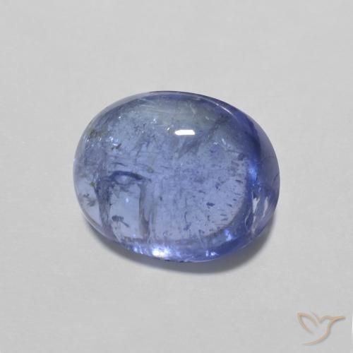 Tanzanita Azul violeta intenso natural de 3.61 ct, Ovalada, Transparente