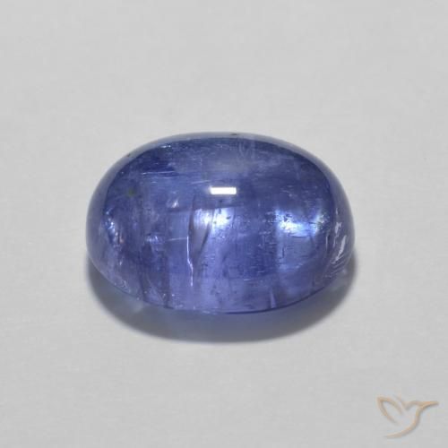 Tanzanita Azul violeta intenso natural de 3.61 ct, Ovalada, Transparente