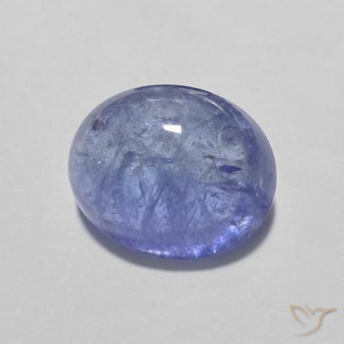 Tanzanita Azul violeta intenso natural de 3.93 ct, Ovalada, Transparente