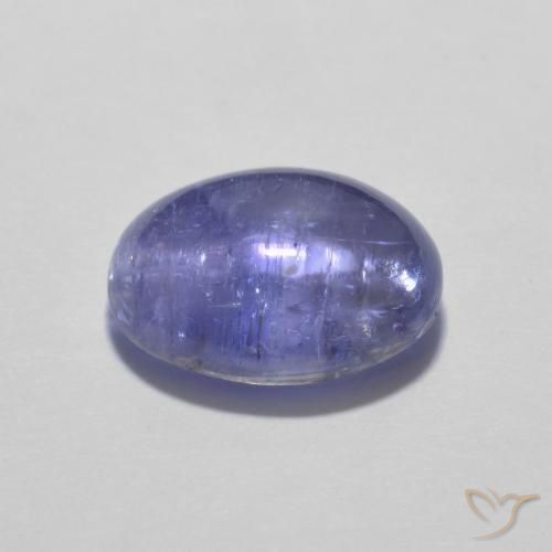 Tanzanita Azul violeta intenso natural de 2.98 ct, Ovalada, Transparente