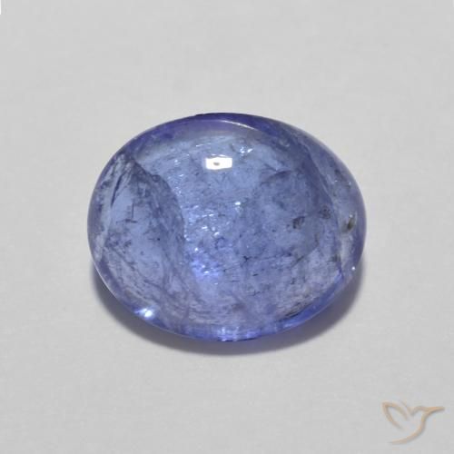 3.12ct Natural Azul violeta intenso tanzanita, Ovalada, Transparente