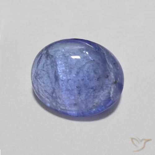 Tanzanita Azul violeta intenso natural de 3.12 ct, Ovalada, Transparente