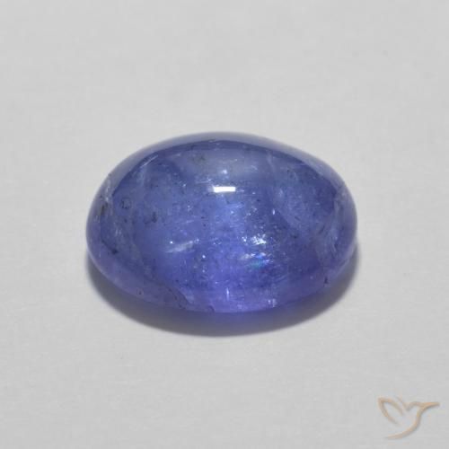 Tanzanita Azul violeta intenso natural de 3.12 ct, Ovalada, Transparente