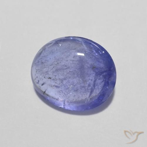 Tanzanita Azul violeta intenso natural de 2.93 ct, Ovalada, Transparente
