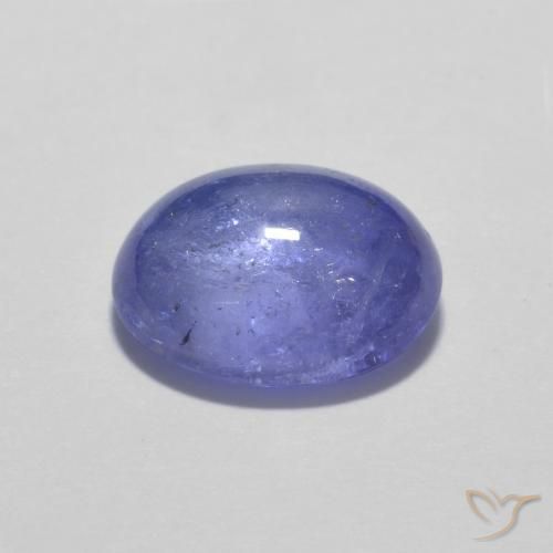 Tanzanita Azul violeta intenso natural de 2.93 ct, Ovalada, Transparente