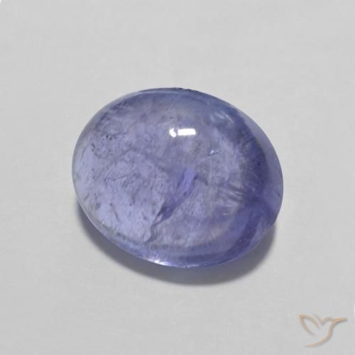 Tanzanita Azul violeta intenso natural de 3.89 ct, Ovalada, Transparente