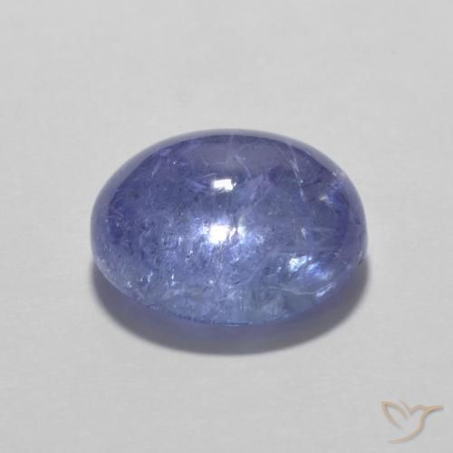 Tanzanita Azul violeta intenso natural de 3.89 ct, Ovalada, Transparente