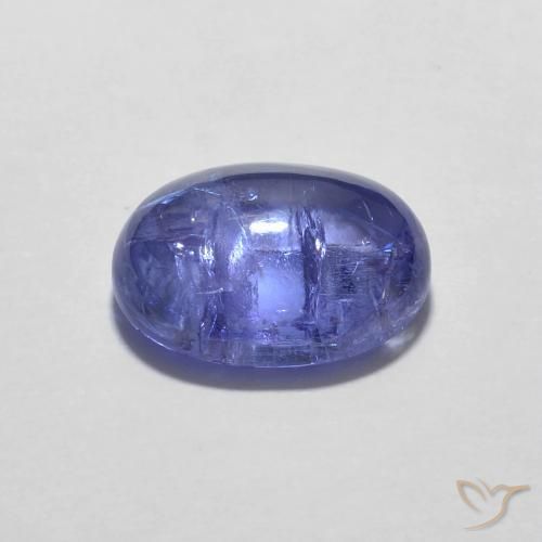 Tanzanita Azul violeta intenso natural de 3.02 ct, Ovalada, Transparente