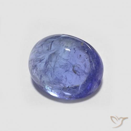 Tanzanita Azul violeta oscuro natural de 3.63 ct, Ovalada, Transparente