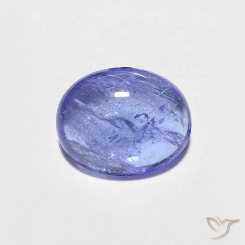1.43ct Natural Azul violeta intenso tanzanita, Ovalada, Transparente