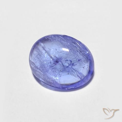 Tanzanita Azul violeta intenso natural de 1.43 ct, Ovalada, Transparente